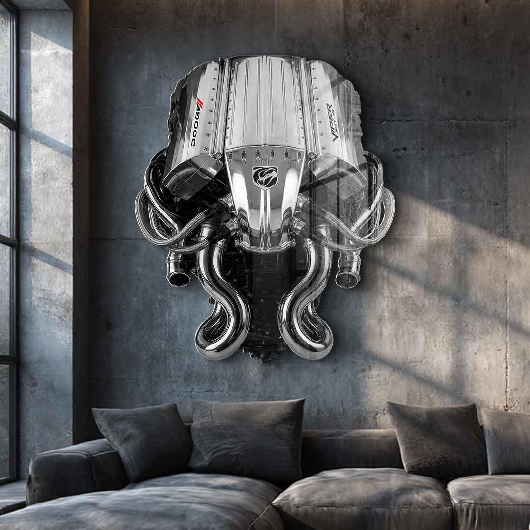 Wandskulptur Dodge Viper V 10 - Acrylglas