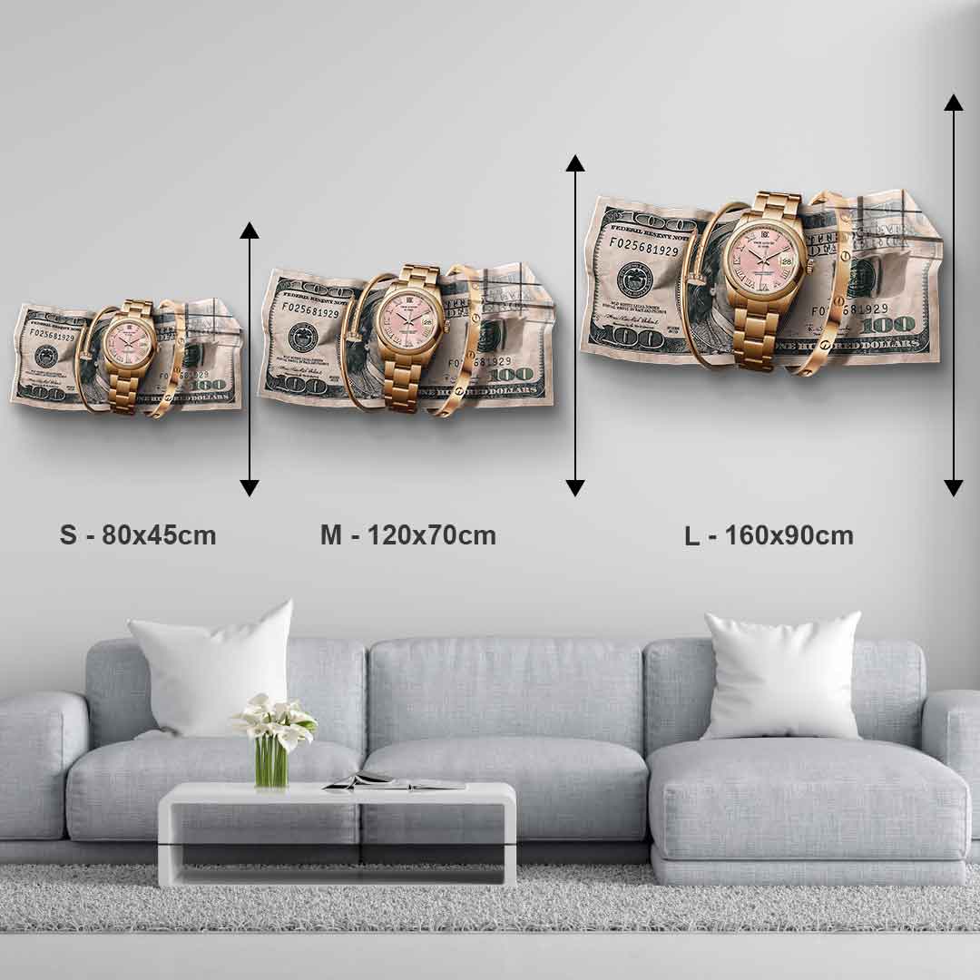 Wall sculpture True Luxury is Time - acrylic glass