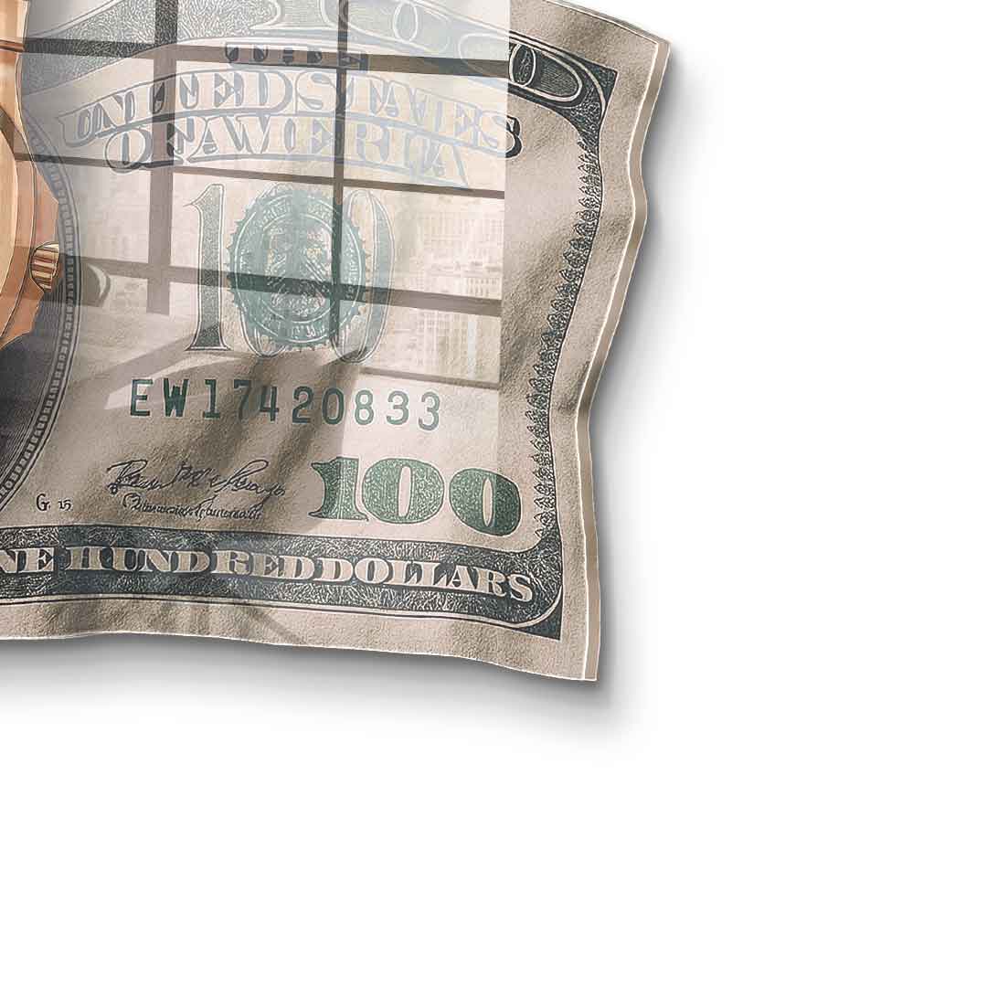 Wall sculpture Wealth is Timing - acrylic glass