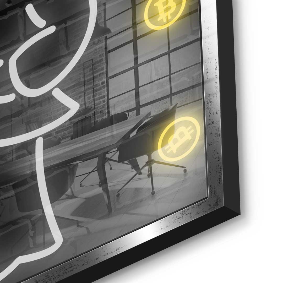 Bitcoin Rain - Acrylglas