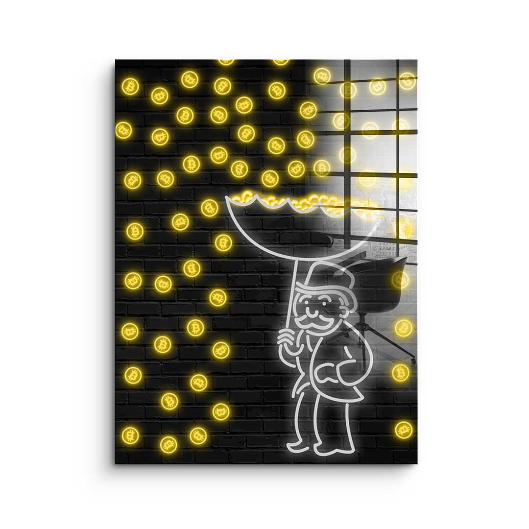 Bitcoin Rain - Acrylglas