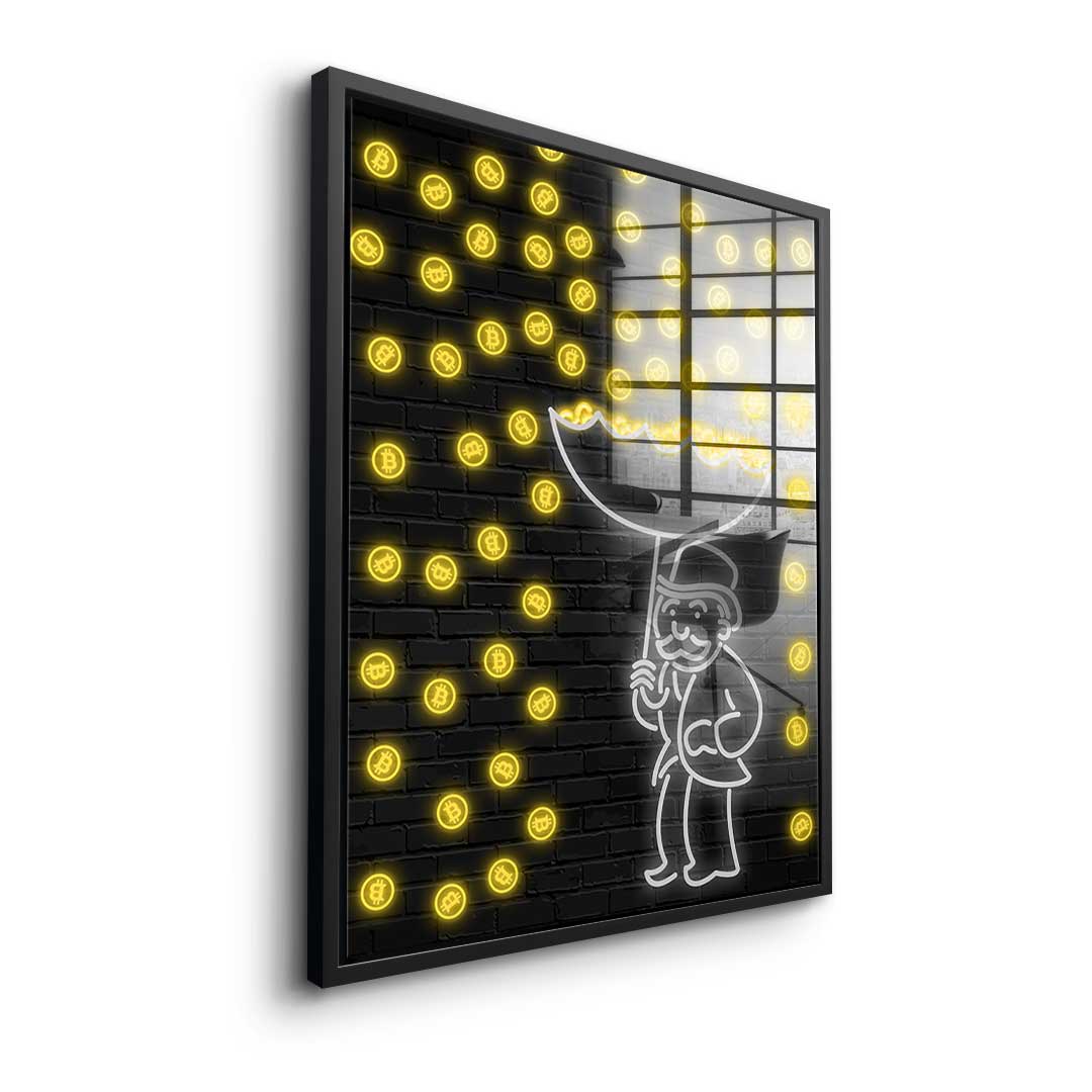 Bitcoin Rain - Acrylglas