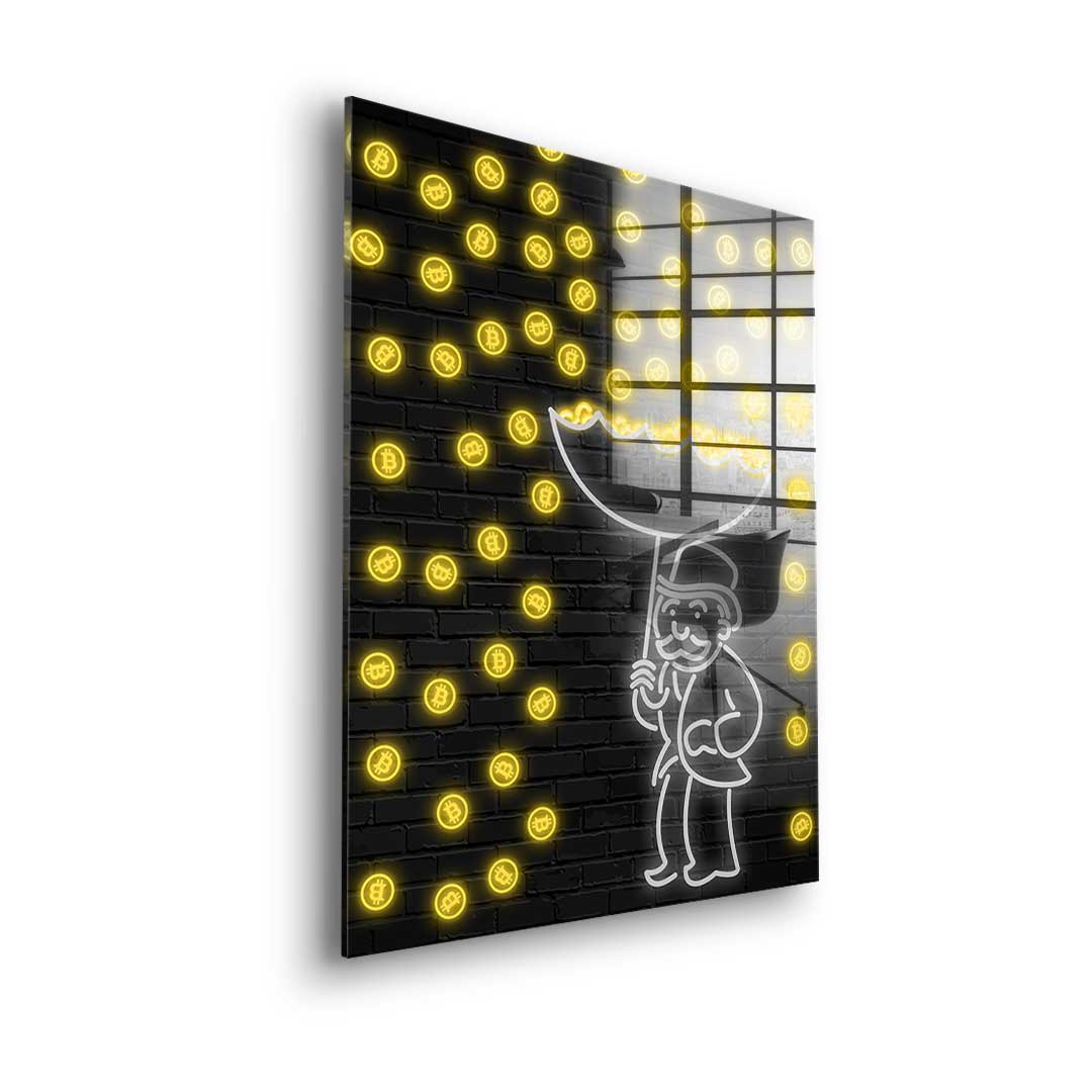Bitcoin Rain - Acrylglas