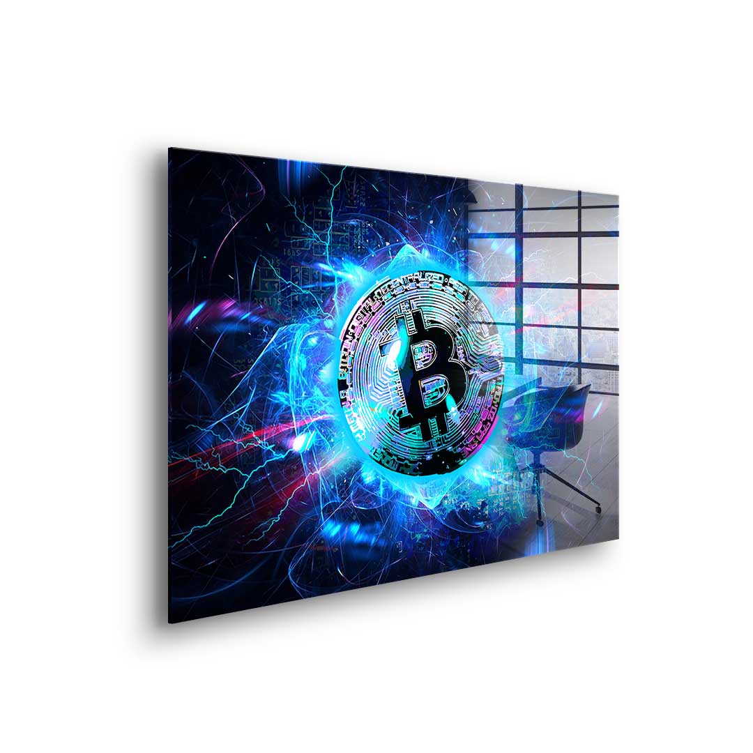 Electro Bitcoin - Acrylglas