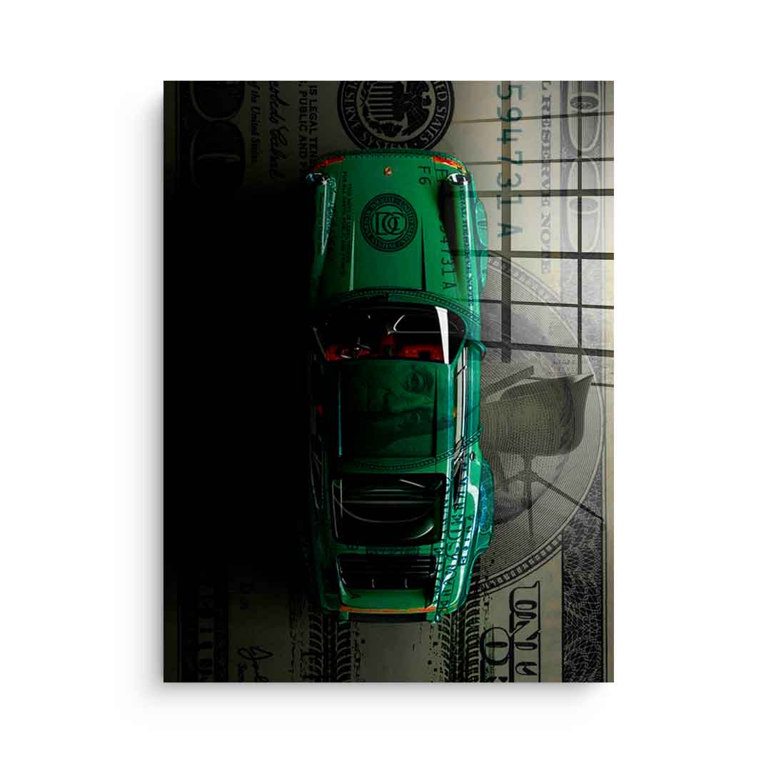 Green Dollar Car - Acrylglas