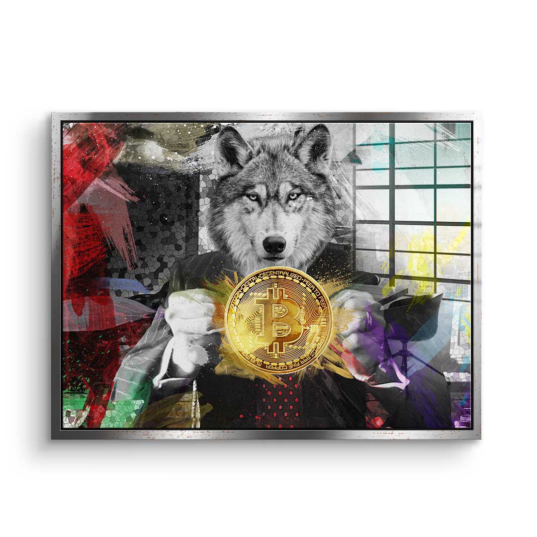 Bitcoin Wolf - Acrylglas