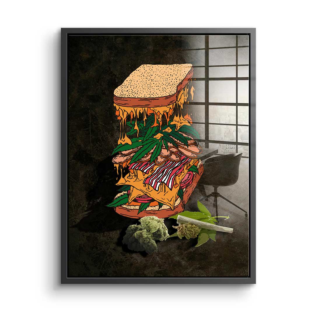 Cannabis Sandwich - Acrylglas