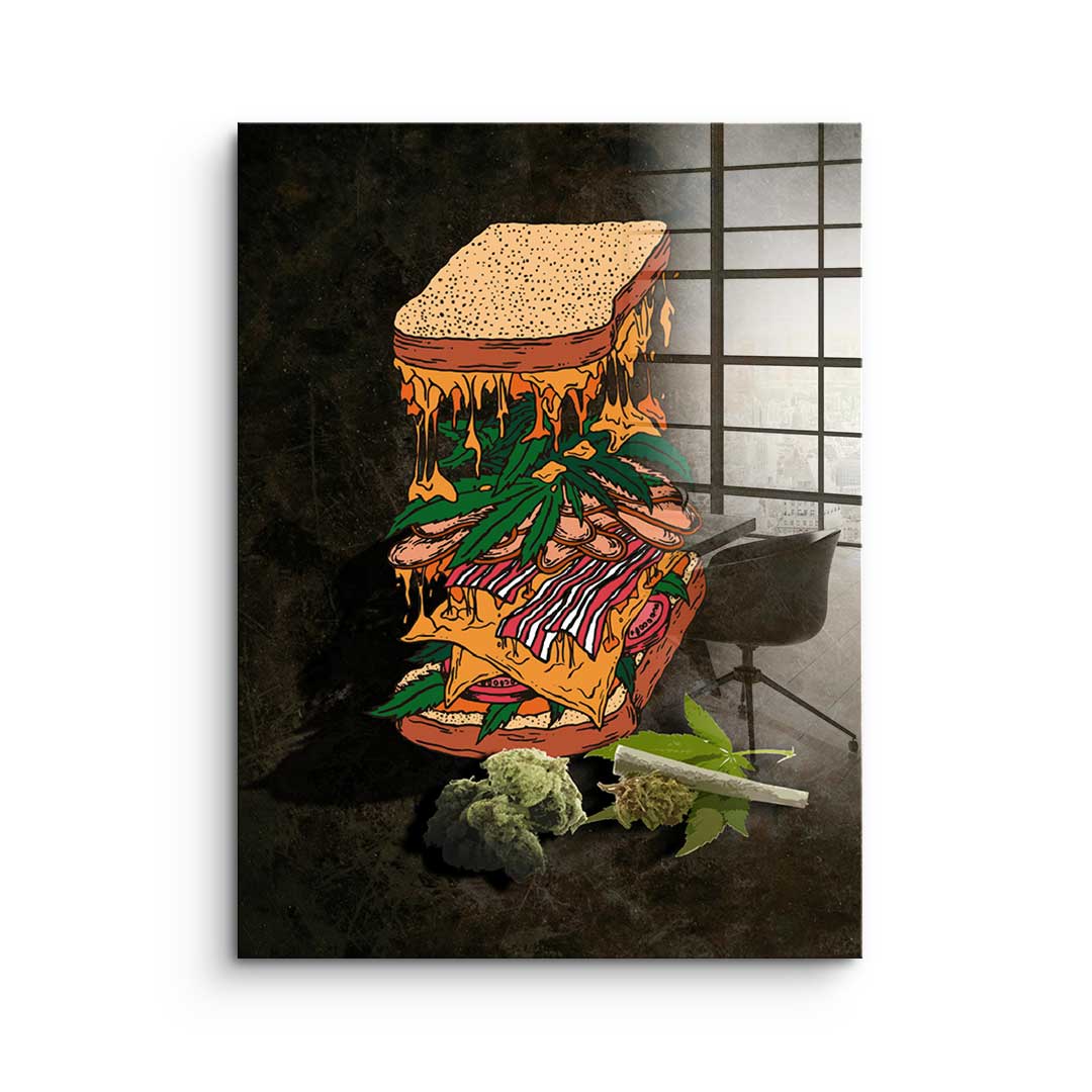 Cannabis Sandwich - Acrylglas