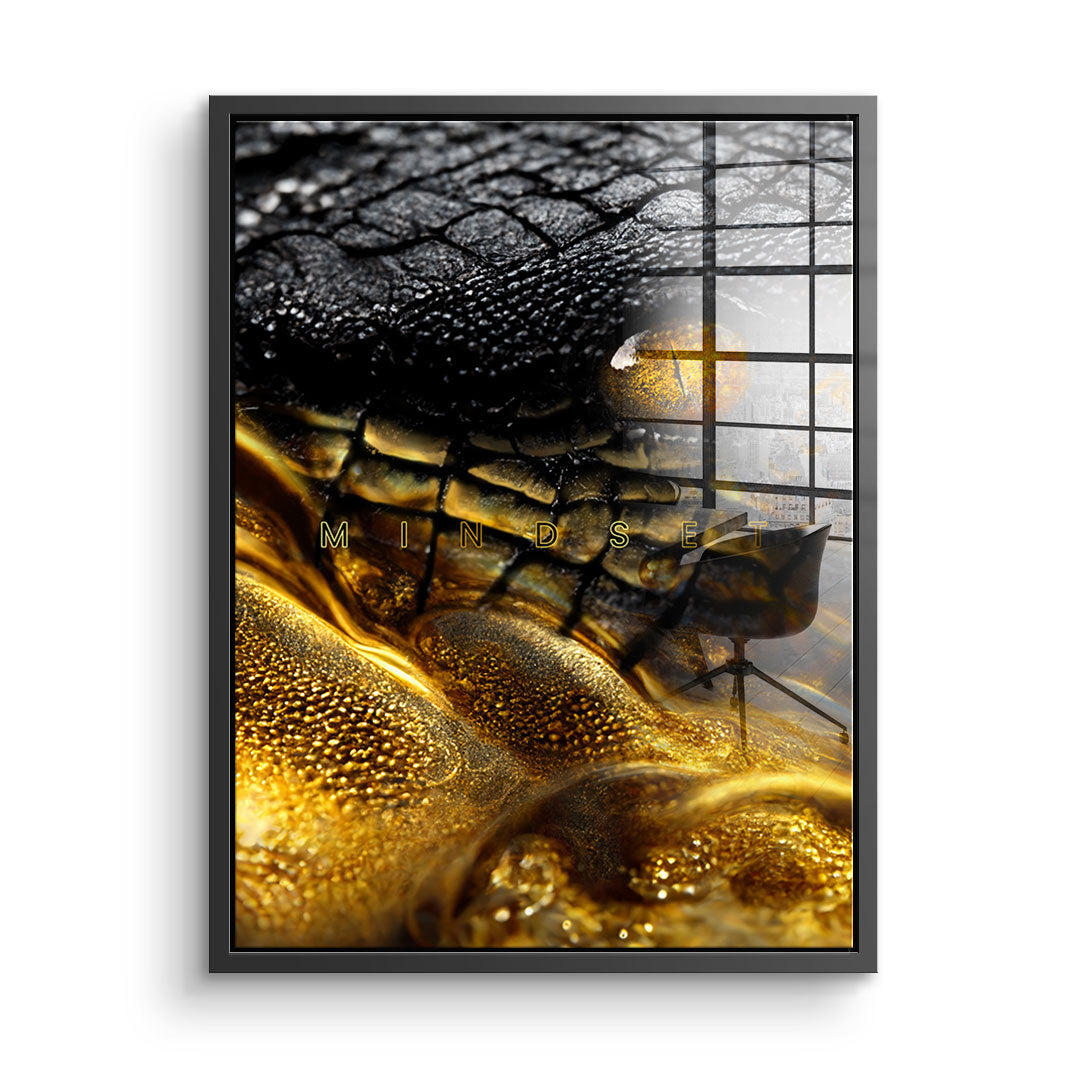 Gold Crocodile - Acrylglas