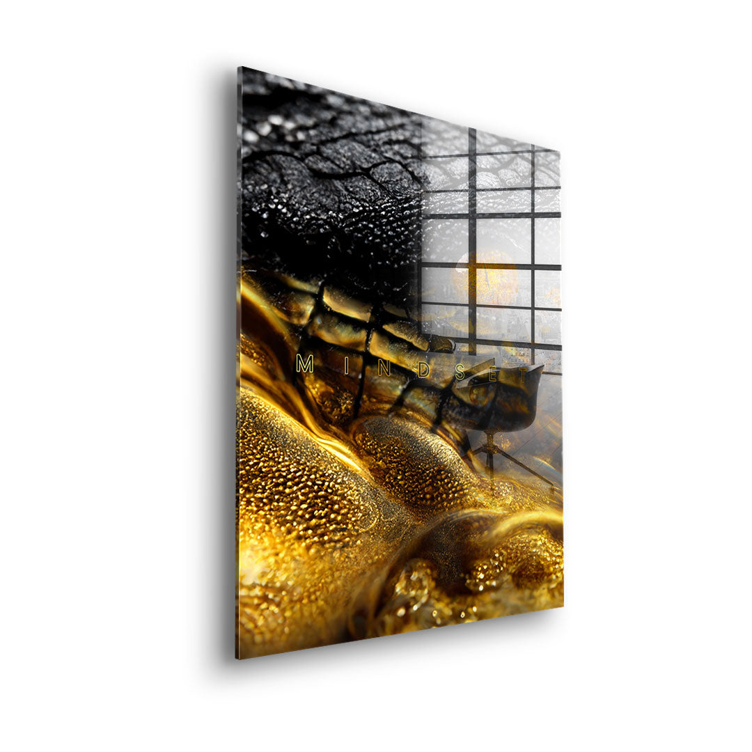 Gold Crocodile - Acrylglas