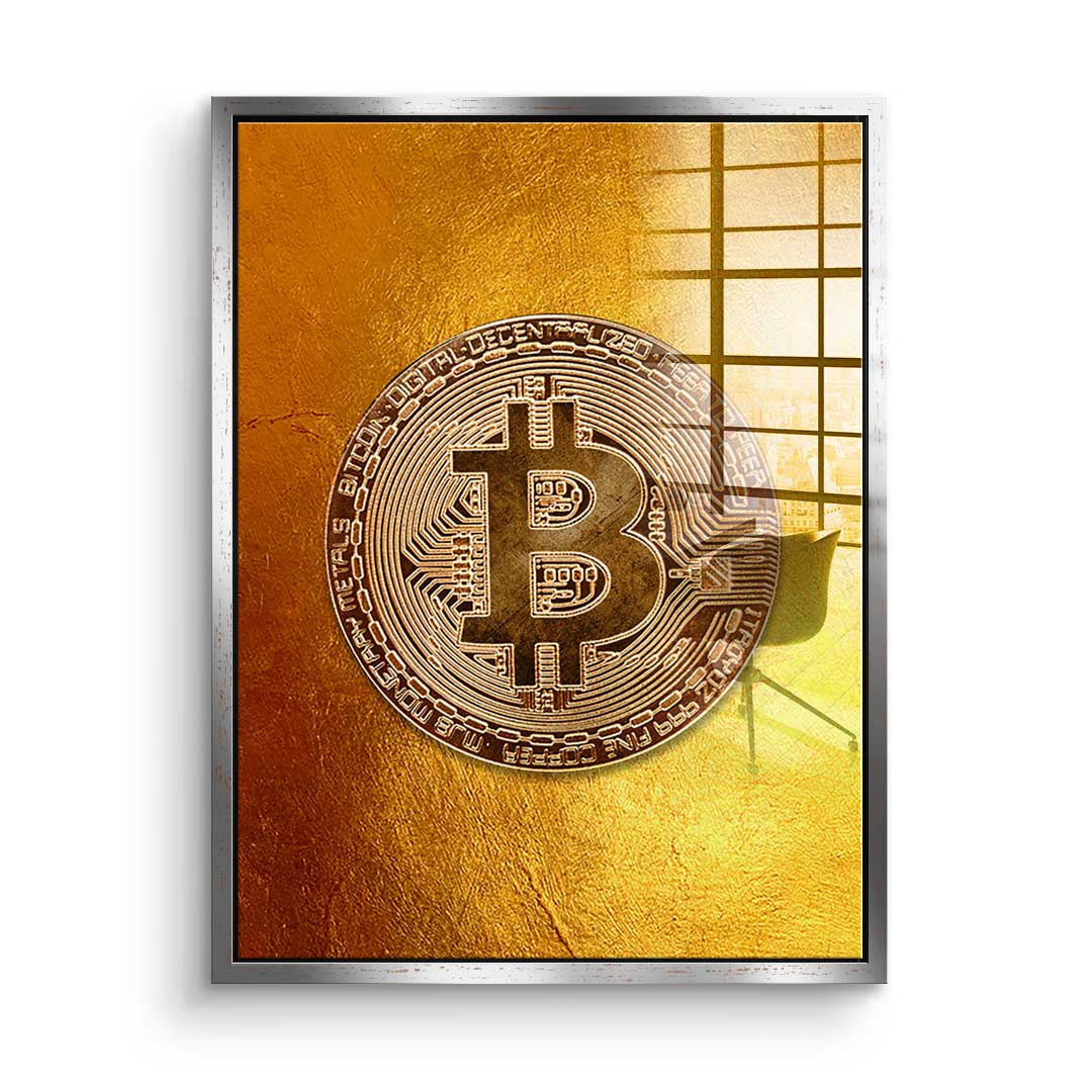 Golden Bitcoin - Acrylglas