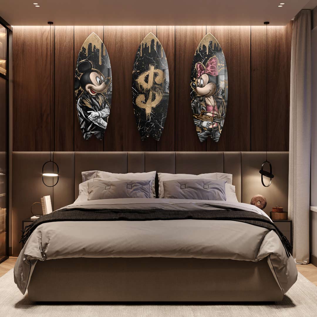 Surfboard Gangster Sign - Gold Leaf