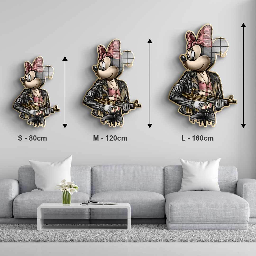 Wandskulptur Gangster Queen - Blattgold