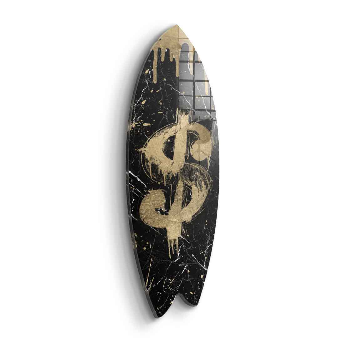 Surfboard Gangster Sign - Gold Leaf