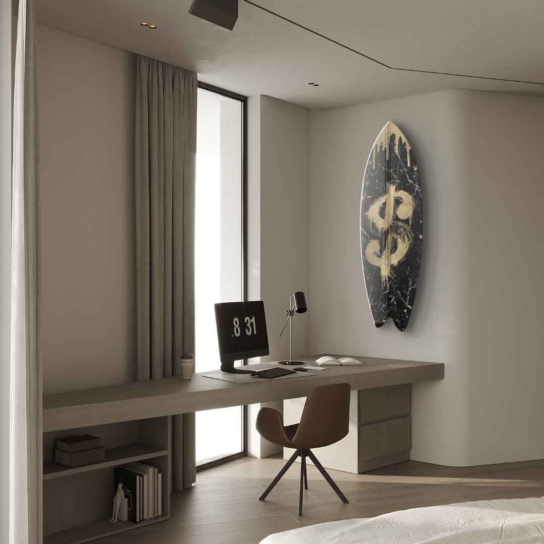 Surfboard Gangster Sign - Gold Leaf