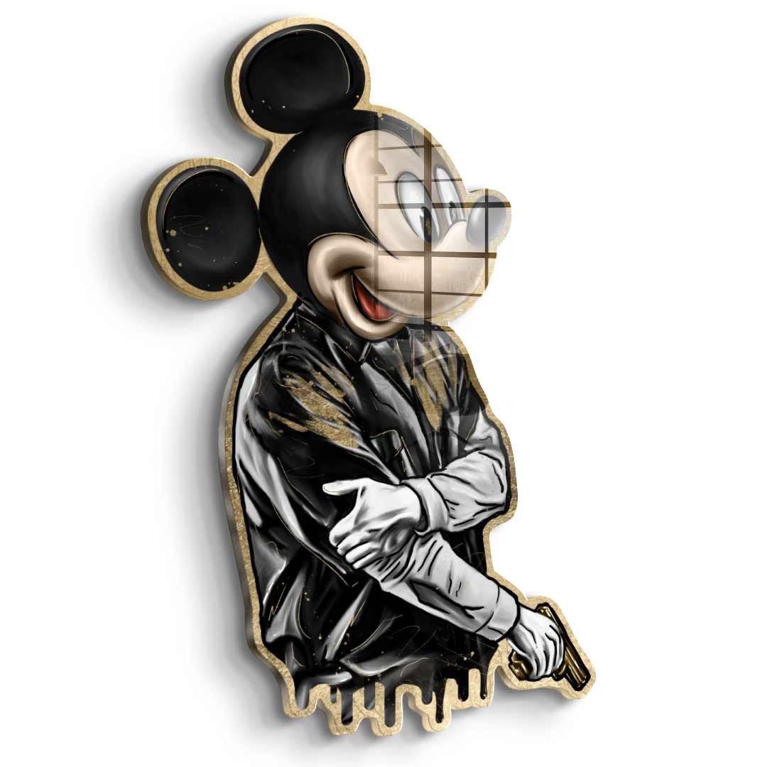 Wandskulptur Gangster King - Blattgold