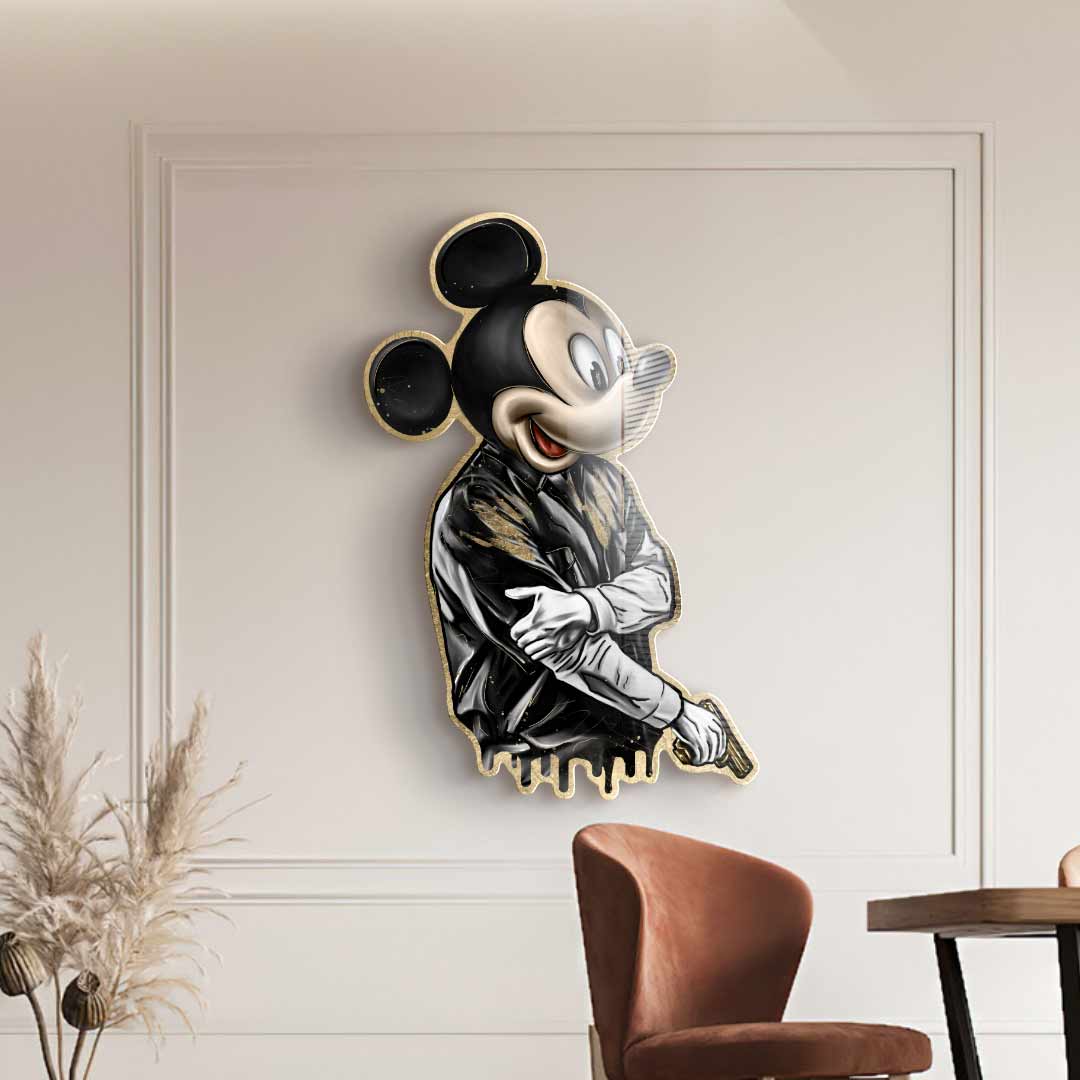 Wandskulptur Gangster King - Blattgold